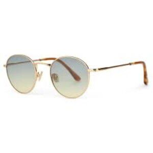 TOMS Brooklyn Shiny Yellow Gold Sunrise Gradient Lens Sunglasses - 10015509